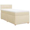 vidaXL Giroletto a Molle con Materasso Crema 80x200 cm inTessuto