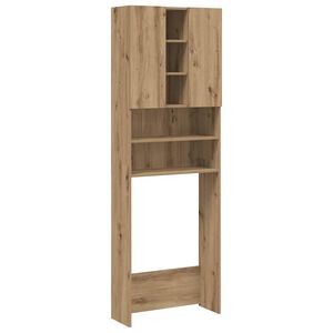 vidaXL Mobile per Lavatrice Rovere Artigianale 64x25,5x190 cm