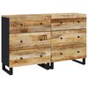 vidaXL Credenze 2 pz 60x33x75 cm in Legno di Mango Grezzo