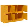 vidaXL Credenza Giallo Senape 99x39x73 cm in Acciaio