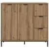 vidaXL Credenza Rovere artigianale 89,5 x 33 x 82 cm Legno multistrato
