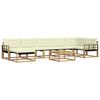 vidaXL Set di divani da esterno 8 pcs Bianco e Crema 79 x 79 x 37 cm