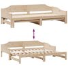 vidaXL Divano Letto con Letto Estraibile 90x200cm Legno Massello Pino