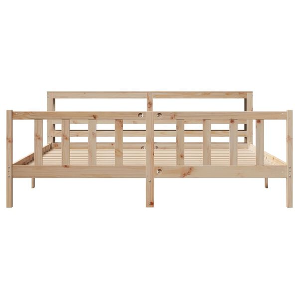 vidaXL Letto senza Materasso 180x200 cm in Legno Massello di Pino
