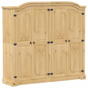 vidaXL Armadio Corona 194x52x186 cm in Legno Massello di Pino