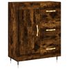 vidaXL Credenza Rovere Fumo 69,5x34x180 cm in Legno Multistrato
