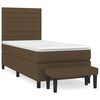 vidaXL Giroletto a Molle con Materasso Marrone Scuro 80x200 cm Tessuto