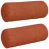 vidaXL Cuscini a rullo 2 pcs Rosso Arancio Ø 15 x 40 cm