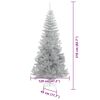 vidaXL Albero di Natale con 300 LED con supporto Argento 210 cm PET