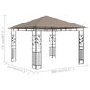 vidaXL Gazebo con Zanzariera 3x3x2,73 m Talpa 180 g/m²