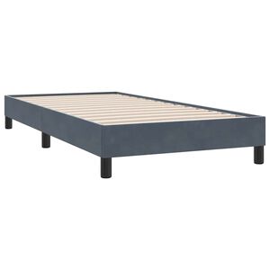 vidaXL Giroletto senza Materasso Grigio Scuro 90x210 cm Velluto