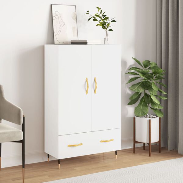 vidaXL Credenza Bianca 69,5x31x115 cm in Legno Multistrato