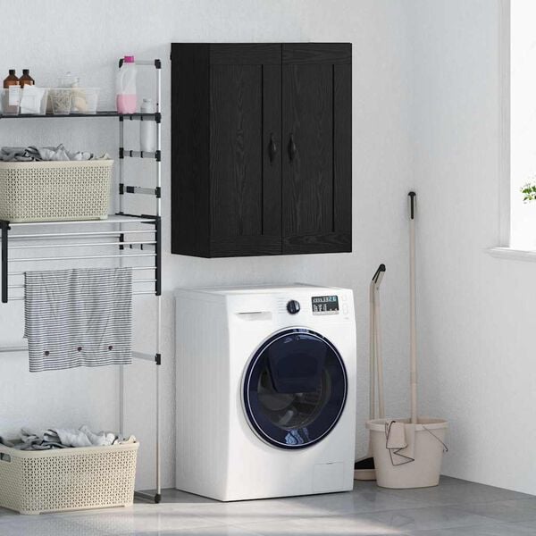 vidaXL Pensile Rovere Nero 69,5 x 34 x 90 cm Legno multistrato