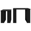 vidaXL Set di Tavolini da Caff&egrave; 2 pcs Rovere Nero Legno multistrato