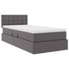 vidaXL Letto con contenitore e materasso Grigio 90 x 190 cm