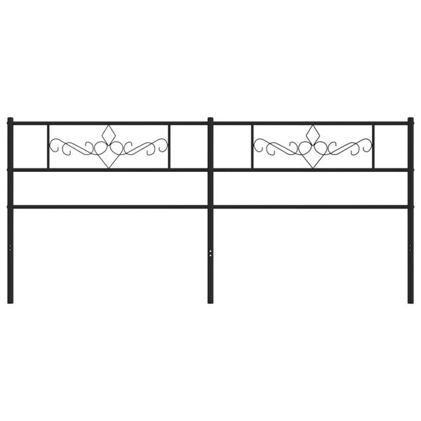vidaXL Testiera di Ricambio in Metallo Nero 193 cm
