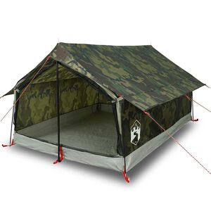vidaXL Tenda da Campeggio per 2 Persone Mimetica Impermeabile