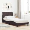vidaXL Letto con Materasso Hanko Marrone Scuro 90x200 cm in Tessuto