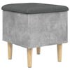 vidaXL Panca Portaoggetti Grigio Cemento 42x42x46 cm Legno Multistrato