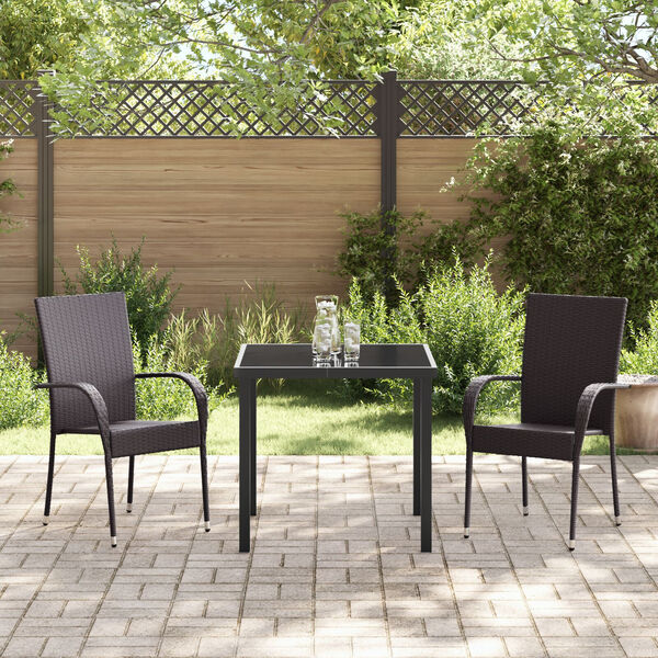 vidaXL Set da Pranzo per Giardino 5 pcs Nero
