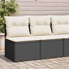 vidaXL Set Divani da Giardino con Cuscini 2 pz Nero Polyrattan Acacia