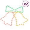 vidaXL Figure Natalizie Campane con 72 LED 2 pz 50x56 cm