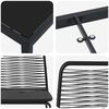 vidaXL Set da Pranzo per Giardino 3 pcs Nero