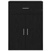 vidaXL Credenza Rovere Nero 60 x 30 x 84 cm Legno multistrato