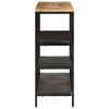 vidaXL Tavolo Consolle 110x30x75cm Legno Massello Mango Grezzo e Ferro