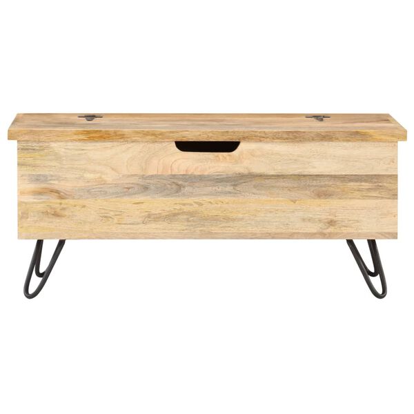 vidaXL Baule 90x40x45 cm in Legno Massello di Mango