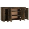 vidaXL Credenza Rovere Fumo 135x41x75 cm in Truciolato