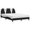 vidaXL Letto Viana con Materasso Nero e Bianco 140x200 cm in Similpelle