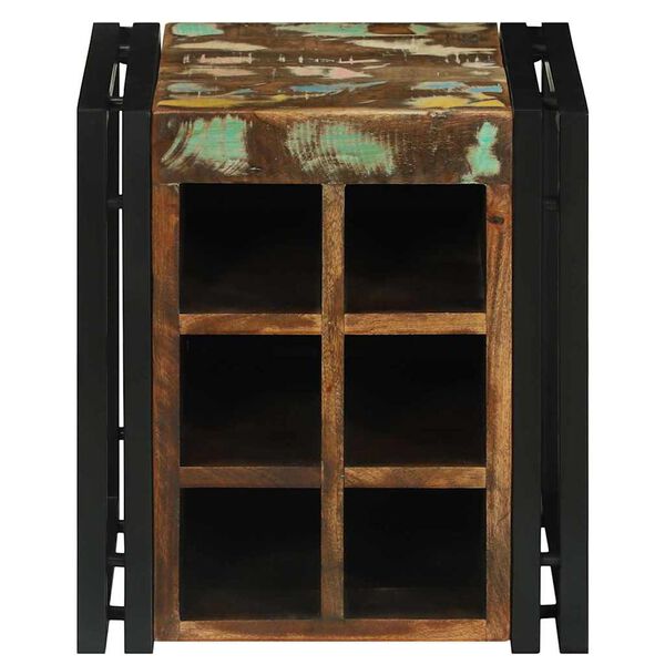 vidaXL Portabottiglie 35 x 35 x 39 cm Legno Recuperato Massello