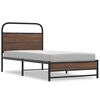 vidaXL Giroletto senza Materasso Rovere Marrone 90x200cm in Truciolato