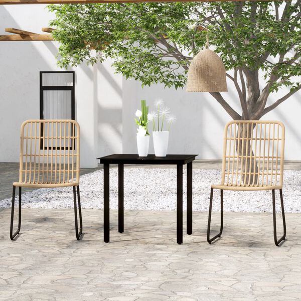 vidaXL Set Mobili da Pranzo da Giardino 3 pz Rovere