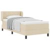 vidaXL Letto a molle con testiera Crema 90 x 200 cm Tessuto