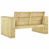 vidaXL Set Salotto da Giardino 3 pz Legno Massello di Pino Impregnato