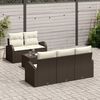 vidaXL Set Divano da Giardino Marrone 55 x 55 x 37 cm polyrattan