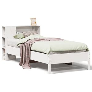 vidaXL Letto con Libreria senza Materasso 75x190 cm in Legno Pino