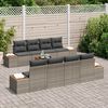 vidaXL Set Divano da Giardino con cuscino 9 pcs Grigio Poly Rattan