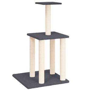 vidaXL Albero per Gatti con Tiragraffi in Sisal Grigio Scuro 85,5 cm