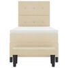vidaXL Letto a molle con testiera Crema 90 x 190 cm Tessuto