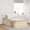 vidaXL Letto con contenitore e materasso Crema 90 x 190 cm