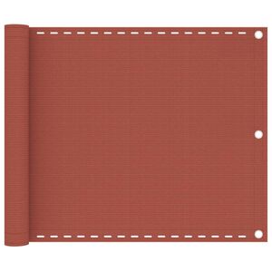 vidaXL Paravento da Balcone Terracotta 75x300 cm in HDPE