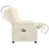 vidaXL Poltrona Massaggiante Elettrica Crema Similpelle