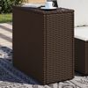 vidaXL Tavolino Giardino Piano Vetro Marrone 58x27,5x55 cm Polyrattan