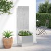 vidaXL Schermo per privacy in giardino Floreale Argento 50 x 140 cm
