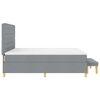 vidaXL Letto a molle con materasso Grigio chiaro 180 x 200 cm Tessuto