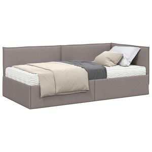 vidaXL Struttura Letto Angolare con Materasso 2 pz Talpa 90 x 190 cm