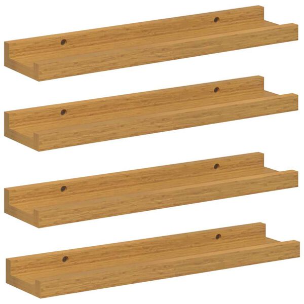 vidaXL Scaffale da parete 4 pcs Beige 40 x 9 x 3 cm Legno multistrato
